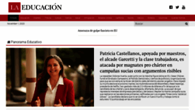 What Laeducacion.us website looked like in 2020 (3 years ago)