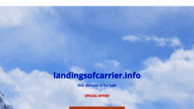 What Landingsofcarrier.info website looked like in 2020 (3 years ago)