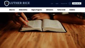 What Lutherrice.edu website looked like in 2020 (3 years ago)
