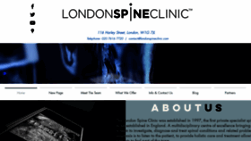 What Londonspineclinic.com website looked like in 2020 (3 years ago)
