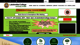 What Lakshmibaicollege.in website looked like in 2020 (3 years ago)