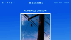 What Lemaitremusic.com website looked like in 2020 (3 years ago)