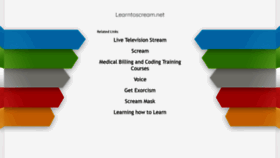 What Learntoscream.net website looked like in 2020 (3 years ago)