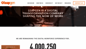 What Leapgen.com website looked like in 2020 (3 years ago)