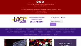 What Laceheaven.com website looked like in 2020 (3 years ago)