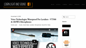 What Learnlightandsound.com website looked like in 2020 (3 years ago)