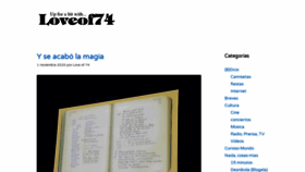 What Loveof74.es website looked like in 2020 (3 years ago)