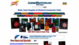 What Licensedelectrician.com website looked like in 2020 (3 years ago)