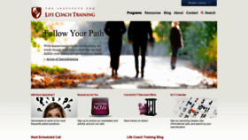 What Lifecoachtraining.com website looked like in 2020 (3 years ago)