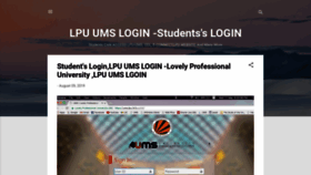 What Lpumslogin.blogspot.com website looked like in 2020 (3 years ago)
