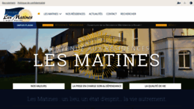 What Les-matines.fr website looked like in 2020 (3 years ago)