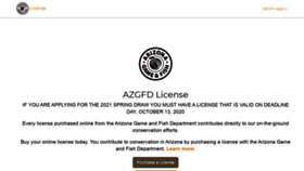 What License.azgfd.com website looked like in 2020 (3 years ago)