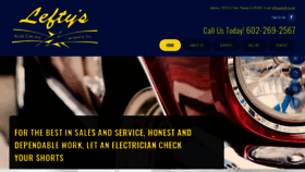 What Leftysautoelectricaz.com website looked like in 2020 (3 years ago)