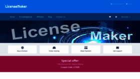 What Licensemaker.com website looked like in 2020 (3 years ago)