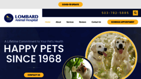 What Lombardanimalhospital.com website looked like in 2020 (3 years ago)