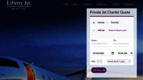 What Libertyjet.com website looked like in 2020 (3 years ago)