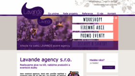 What Lavande.cz website looked like in 2020 (3 years ago)