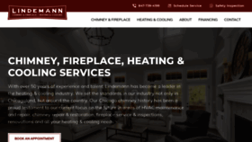 What Lindemannchimneyservice.com website looked like in 2020 (3 years ago)