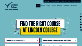 What Lincolncollege.ac.uk website looked like in 2020 (3 years ago)