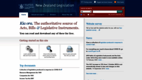 What Legislation.govt.nz website looked like in 2020 (3 years ago)