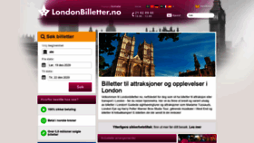 What Londonbilletter.no website looked like in 2020 (4 years ago)
