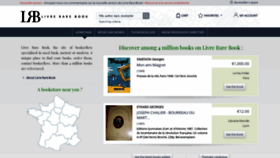 What Livre-rare-book.com website looked like in 2020 (3 years ago)