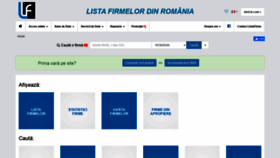 What Listafirme.ro website looked like in 2020 (3 years ago)