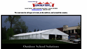 What Lincolntent.com website looked like in 2020 (3 years ago)