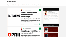 What Leblogdetidi.fr website looked like in 2020 (3 years ago)