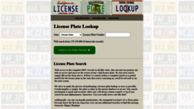 What Licenseplateslookup.com website looked like in 2020 (3 years ago)