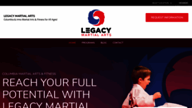 What Legacy-martialarts.com website looked like in 2020 (3 years ago)