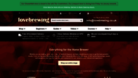 What Lovebrewing.co.uk website looked like in 2021 (3 years ago)