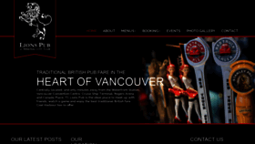 What Lionspub.ca website looked like in 2021 (3 years ago)