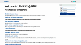 What Lams.ntu.edu.sg website looked like in 2021 (3 years ago)