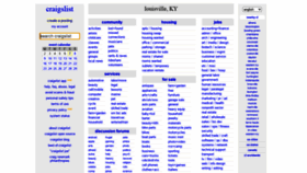What Louisville.craigslist.org website looked like in 2021 (3 years ago)