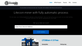 What Ltcminer.org website looked like in 2021 (3 years ago)