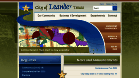 What Leandertx.gov website looked like in 2021 (3 years ago)