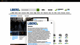 What Libero.it website looked like in 2021 (3 years ago)