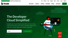What Linode.com website looked like in 2021 (3 years ago)