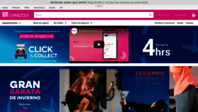 What Liverpool.com.mx website looked like in 2021 (4 years ago)