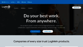 What Logmein.com website looked like in 2021 (3 years ago)