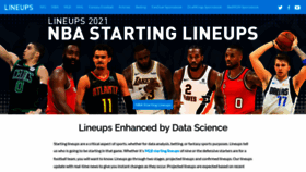 What Lineups.com website looked like in 2021 (3 years ago)