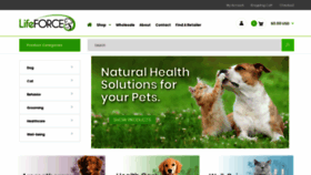 What Lifeforcepet.com website looked like in 2021 (3 years ago)