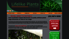 What Lifelikeplants.com.au website looked like in 2021 (3 years ago)