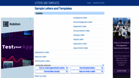 What Lettersandtemplates.com website looked like in 2021 (3 years ago)