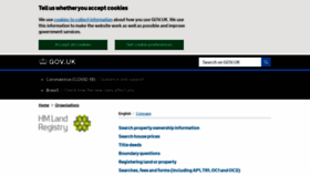 What Landregistry.gov.uk website looked like in 2021 (3 years ago)