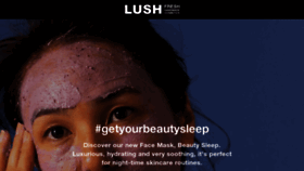 What Lush.com website looked like in 2021 (3 years ago)