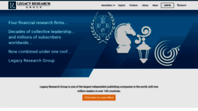 What Legacyresearch.com website looked like in 2021 (3 years ago)