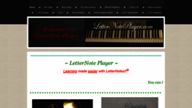 What Letternoteplayer.com website looked like in 2021 (3 years ago)