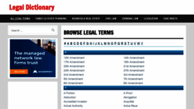 What Legaldictionary.net website looked like in 2021 (4 years ago)
